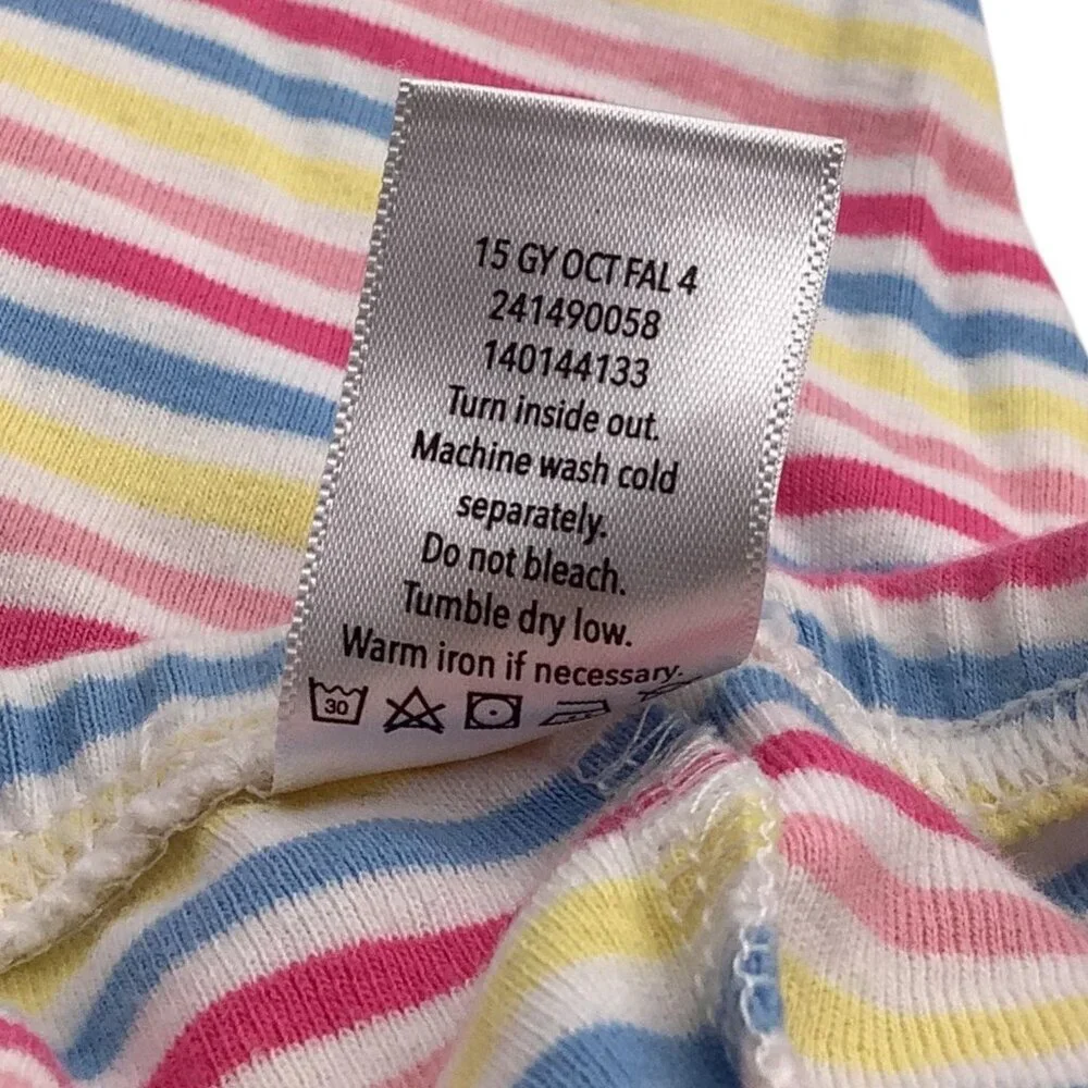 Gymboree Baby‎ Girls Pajama Pants Striped Cotton Multicolor 12-18 Months Stretch